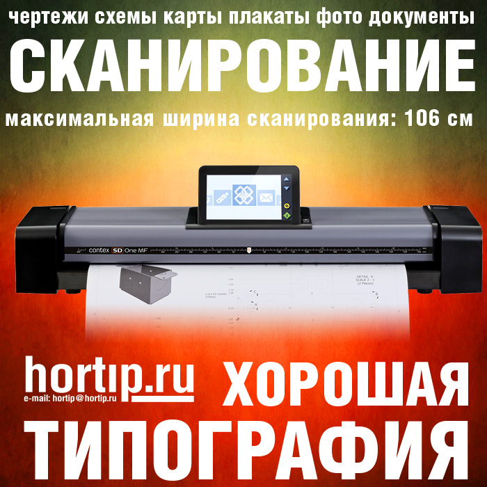 Сканирование в Люберцах, широкоформатное | Hortip.ru